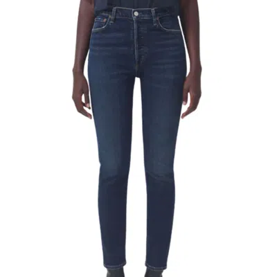 Agolde Women's Nico High Rise Slim Fit Jean In Ovation In Blue