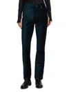 Agolde Women's Nico Velvet Boot-cut Trousers In Blue