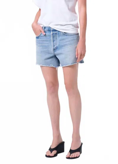 Agolde Women's Nye Low-slung Short In Post In Blue