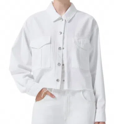 Agolde Women's Nyx Denim Shirt In Flour In White