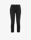 Agolde Womens Panoramic Riley High-rise Straight-leg Stretch Organic-cotton-blend Denim Jeans In Black
