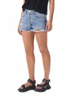 Agolde Parker Vintage Cut-off Short In Grudge In Blue