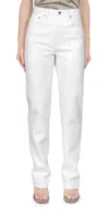 Agolde Women's Recycled Leather 90s Pinch Waist Lace In White In White