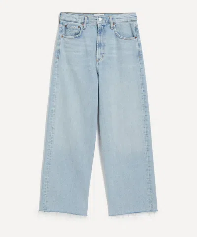 Agolde Women's Ren Stretch Cropped Wide-leg Jeans In Beam In Blue