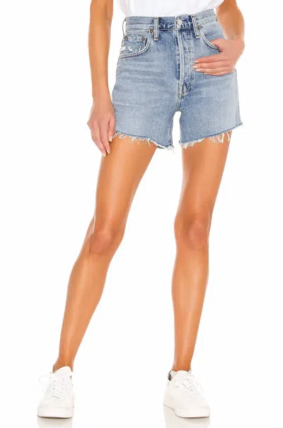 Agolde Blue Parker Vintage Cut Off Denim Shorts