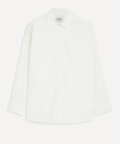 Agolde Women's Roux Balloon Rice Shirt In White