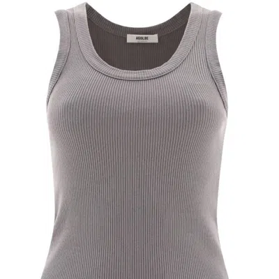 Agolde Women's Scoop Neck Ribbed Knit Tank Top In Grey