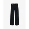 AGOLDE AGOLDE WOMEN'S SCOWL (MARBLE O/D BLK) REN WIDE-LEG HIGH-RISE ORGANIC-COTTON DENIM JEANS