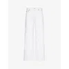 Agolde Womens Sour Cream Harper Cropped High-rise Stretch-denim Jeans In Sour Cream
