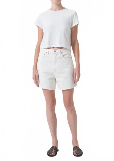 Agolde Women's Stella Short In Fortune Cookie In White