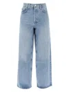 Agolde Light Blue Straight Boyfriend Jeans In Denim In Light Blue