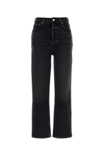 Agolde Women's Stretch Denim Jeans In Black