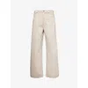 Agolde Womens Tusk Low Slung Wide-leg Mid-rise Recycled-denim Jeans In Tusk