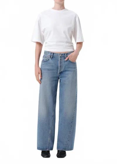 Agolde Women's Twist Low Slung Baggy Jeans In Blue