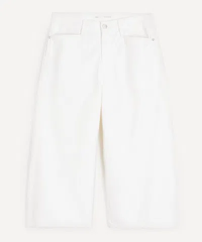 Agolde Women's White Skater Denim Shorts