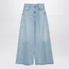 Agolde Light Blue Wide Denim Jeans In Blue