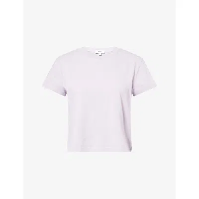 Agolde Womens Lilac (lt Pale Purple) Adine Shrunken Cotton T-shirt