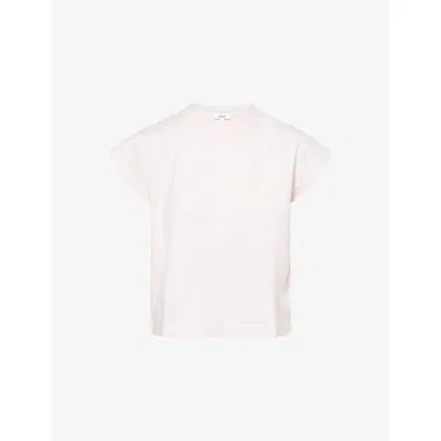 Agolde Womens Cosmos (pink Crystal) Bryce Cap-sleeve Cotton-jersey T-shirt Xs
