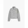 Agolde Womens  Dalton Balloon Buttoned-pockets Relaxed-fit Regenerative-denim Jacket In Dollar (wsh Dk Grey)
