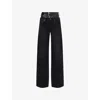Agolde 'elson' Double-waisted Jeans In Black