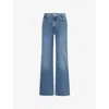 Agolde Womens  Harper Straight-leg Mid-rise Recycled Cotton-blend Jeans In Fix (ind Vint Dk)