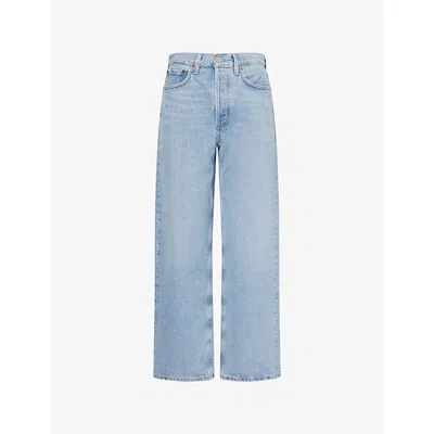 Agolde Womens Replica (wshed Indigo) Henson Baggy Taper Denim Jeans In Replica (wshed Ind)