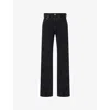 Agolde Womens Forecast Leena Flared-leg Cotton-blend Jeans In Blue