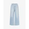 Agolde Womens Reach (pale Indigo) Lex Wide-leg Denim Jeans
