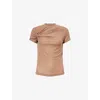 Agolde Lissa Layering Rib Tee In Moth (brownish Tan)