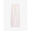 Agolde Womens Cosmos (pink Crystaline) Low Curve Garment-dyed Denim Jeans
