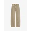 Agolde Womens Cholla (cactus Green) Low Curve Garment-dyed Wash Denim Jeans