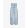 Agolde Women Kye In Diversion Five-pocket Straight Leg Pants In Force (vint Marbled Ind)