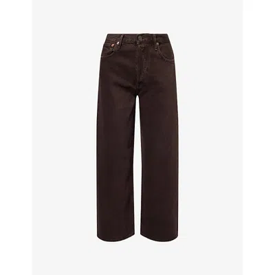 AGOLDE WOMENS AGOLDE REN WIDE-LEG DENIM JEANS
