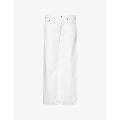 Agolde Womens Marshmallow (white) Straight-leg Low-rise Denim Jeans