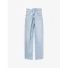 Agolde Womens Spark (lt Ind Vint) Vana Fold Wide-leg Denim Jeans