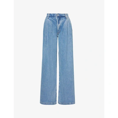 Agolde Ellis Mid-rise Wide-leg Jeans In Baffle ( Marble Ind)