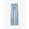 Agolde Womens Beam (lt Vint Ind) Harper Straight-leg Denim Jeans In Beam (lt Vint Ind)