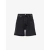 Agolde V-waist Shorts In Bounce (worn Blk Vint)