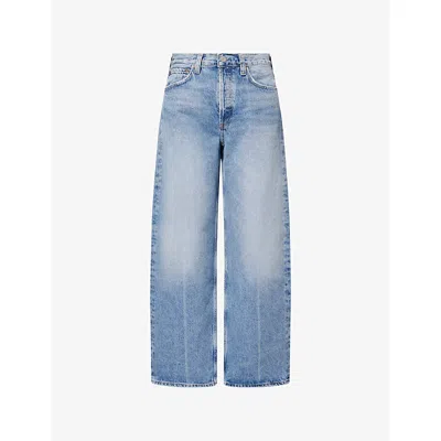 Agolde Womens Brink (md Vnt Ind Arc 29 Loose-fit Denim Jeans In Blue
