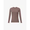 Agolde Delphi Slim Tee In Brown