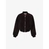 Agolde Iona Skye Shearling Bomber Jacket In Brown