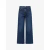 Agolde Womens  Ren Wide-leg Stretch-denim Jeans In Blue