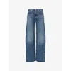 Agolde Womens Enroll Harper Straight-leg Stretch-denim Jeans In Blue