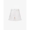 Agolde Dame Organic Cotton Wide Shorts In Fortune Cookie (natural)
