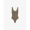 Agolde Womens  Tora Sleeveless Jersey Bodysuit In Brown