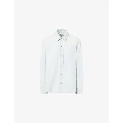 Agolde Womens Link (lt Pale Ind) Theo Open-back Denim Shirt In Blue