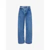 Agolde Womens Myth (bright Md Ind) Low Curve Denim Jeans In Blue