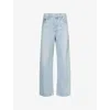 Agolde Womens Low Slung Baggy Wide-leg Denim Jeans Spark (lt Ind Vint)