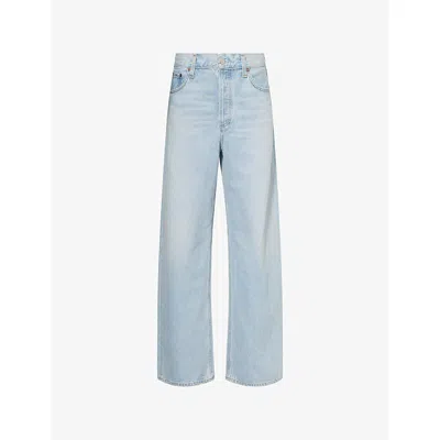 Agolde Womens Low Slung Baggy Wide-leg Denim Jeans Spark (lt Ind Vint)