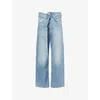 Agolde Womens Vana Wide-leg Denim Jeans Mantra (ind Vint Marble) In Blue